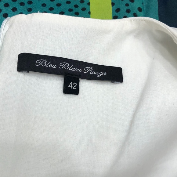 BLEU BLANC ROUGE BIB FRONT EMBROIDERED & BEADED SILK DRESS - Picture 9 of 16